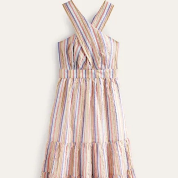 Boden nwot sz 8 Metallic Stripe Maxi Dress - Picture 3 of 11